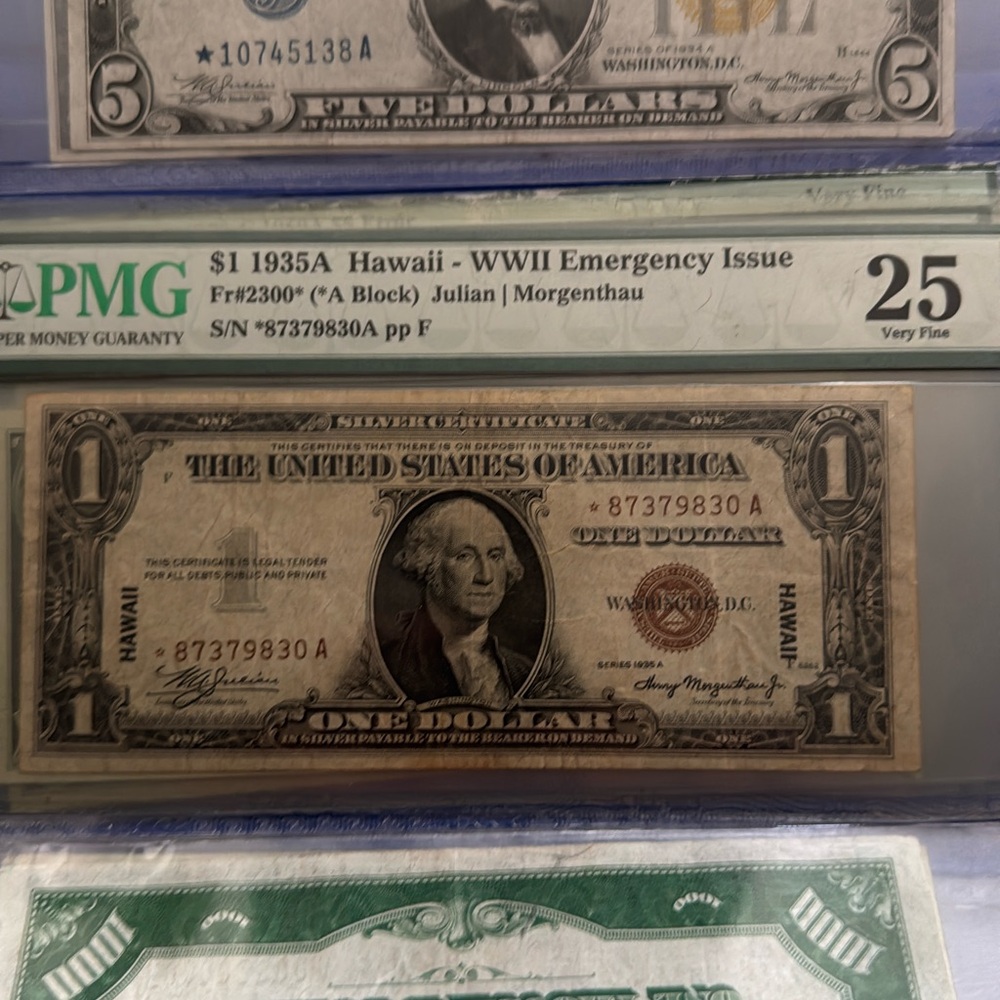 PMG Graded U.S.Hawaii One Dollar replacement star Note - Rare af.